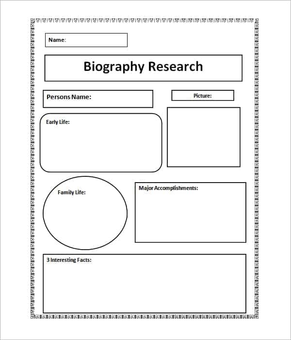 10 Biography Templates Word Excel PDF Formats