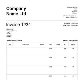 ms word invoice format