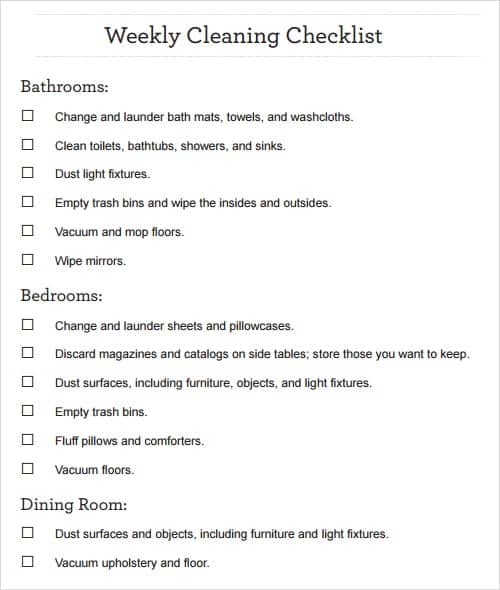 checklist template 11