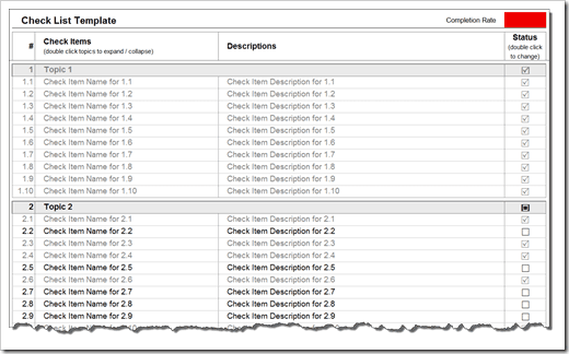 checklist template 6