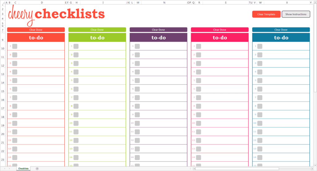 checklist template word