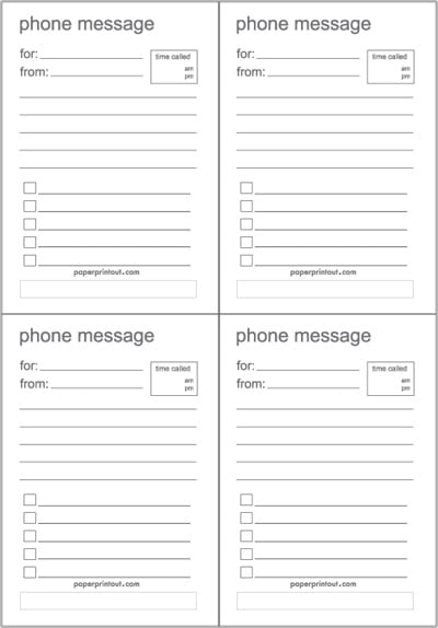 10 Telephone Message Templates Word Excel PDF Formats