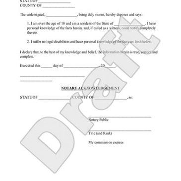 7+ Affidavit Form Templates