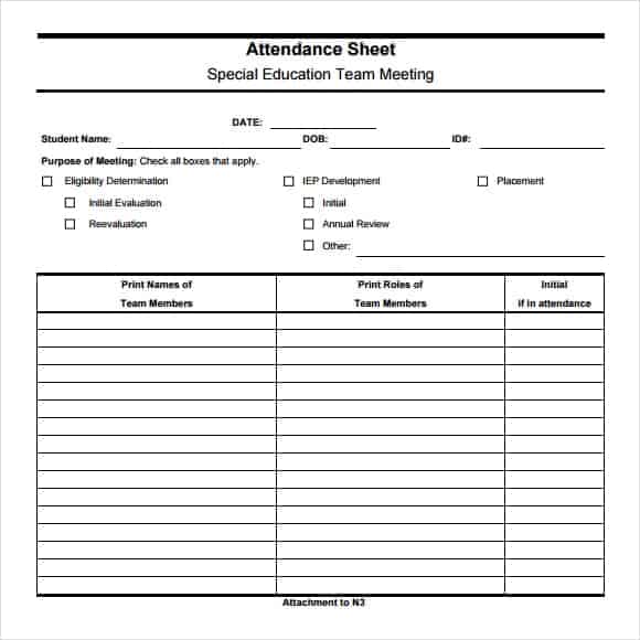 attendance sheet image 1