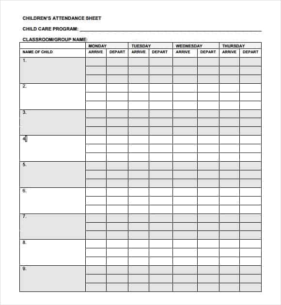 attendance sheet image 4