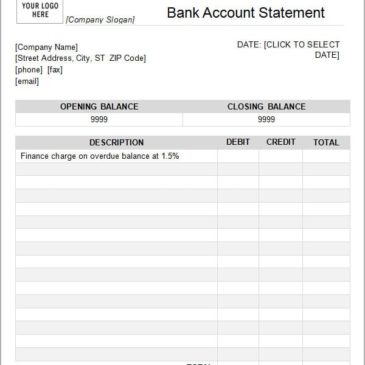 7+ Bank statement templates