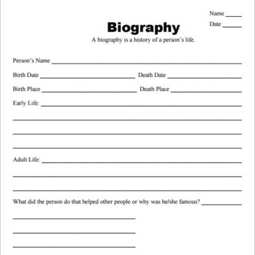 5+ Biography templates