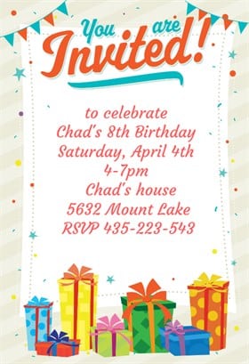 birthday party invitation 4