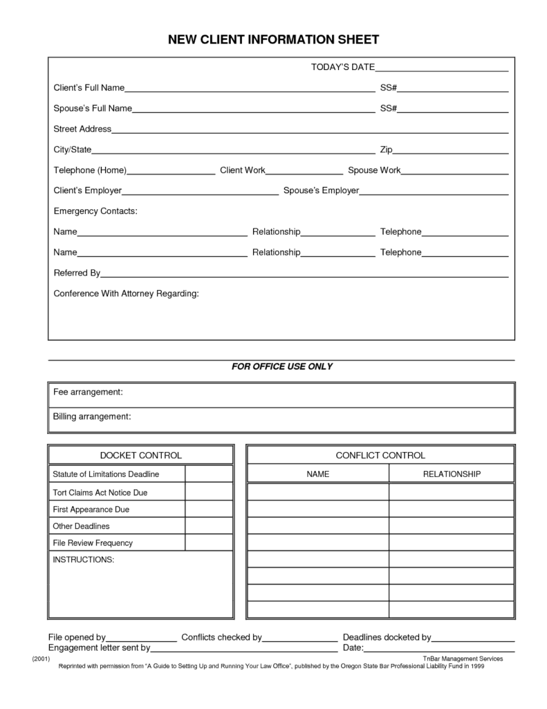 8+ Client Information Sheet Templates Word Excel PDF Formats