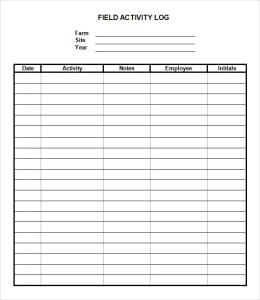 10+ Daily activity log templates - Word Excel PDF Formats