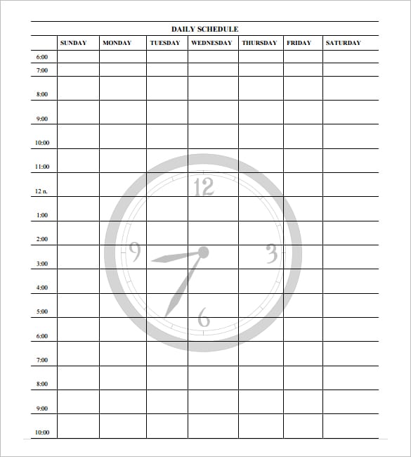 daily schedule iamge 5