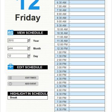 9+ Work Schedule Templates