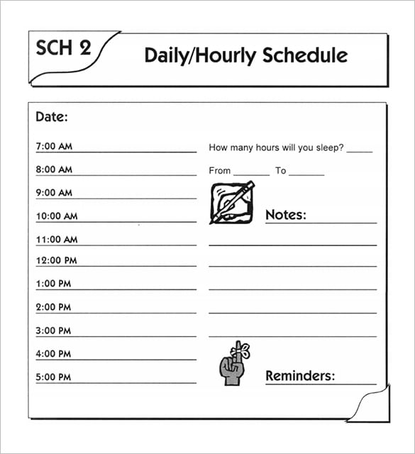 daily work schedule image 3