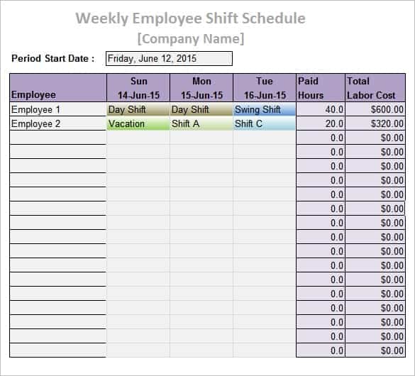 daily work schedule image 7