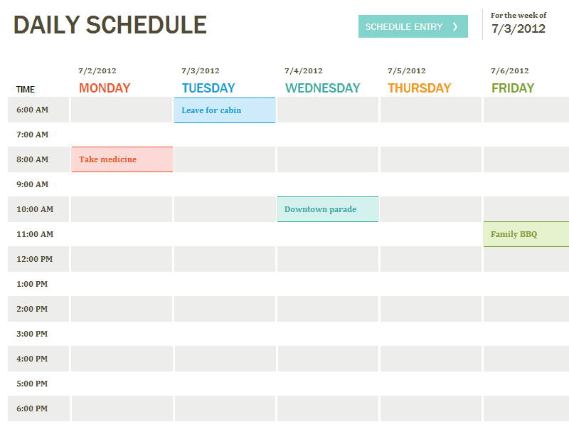 daily work schedule image 8