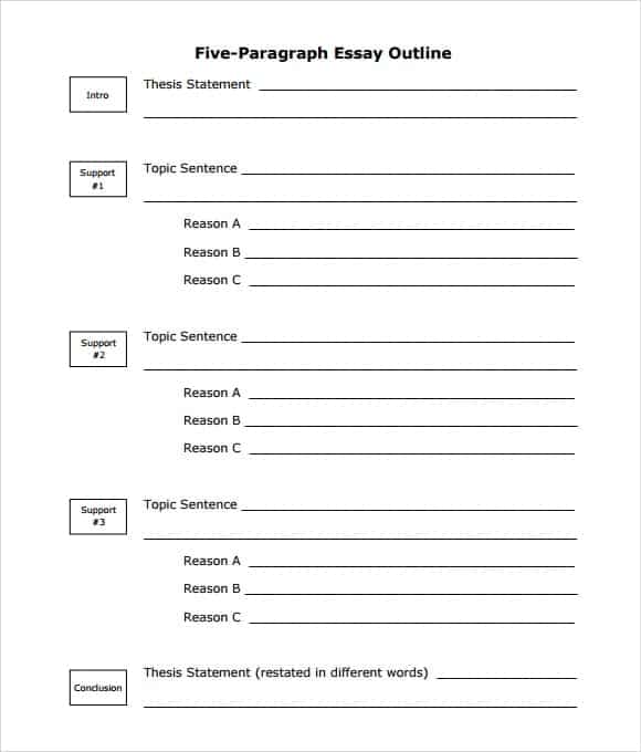 9 Essay Outline Templates Word Excel PDF Formats