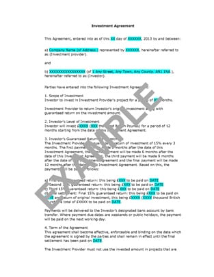 investment contract template 4