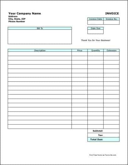9+ Invoice Templates - Word Excel PDF Formats
