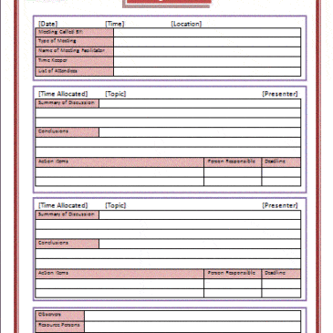 9+ Meeting Minutes Templates