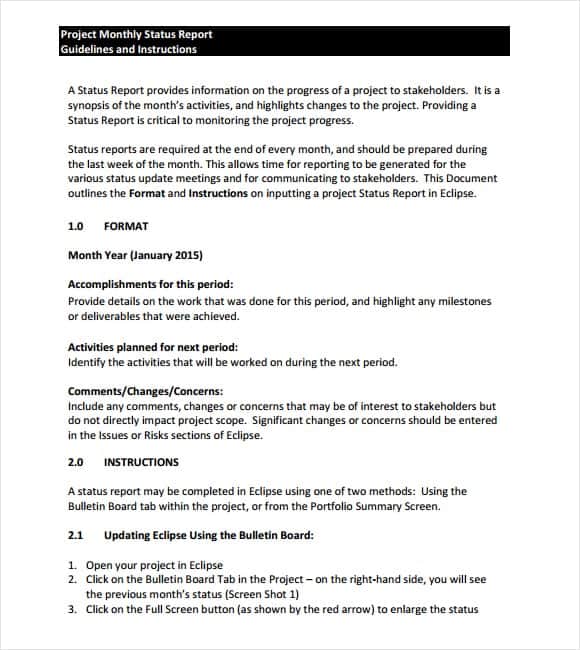 Monthly Report Templates 10 Free Printable Word Excel PDF Formats 