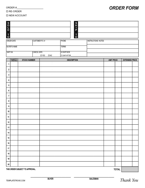 Sample Tupperware Order Form Template Guidesmall