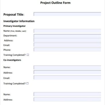 10+ Project outline templates