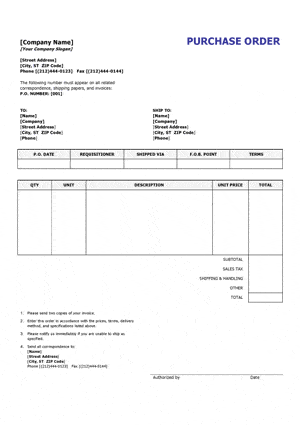 purchase order 1