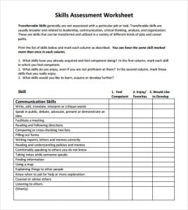 12+ Skills assessment templates - Word Excel PDF Formats