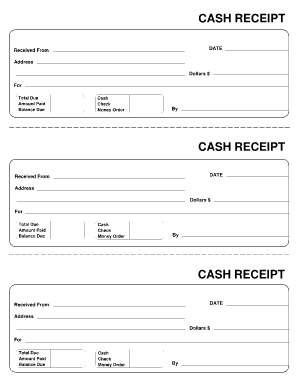 cash receipt template 4