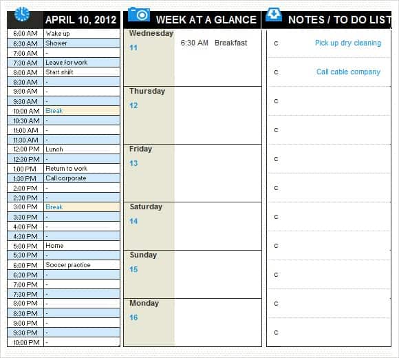 10+ Daily planner templates - Word Excel PDF Formats