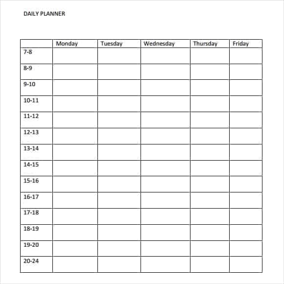 10+ Daily planner templates - Word Excel PDF Formats