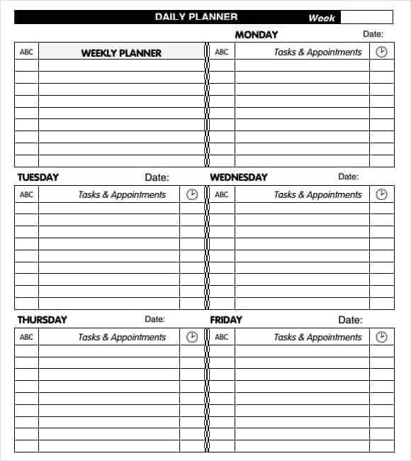 10+ Daily planner templates - Word Excel PDF Formats