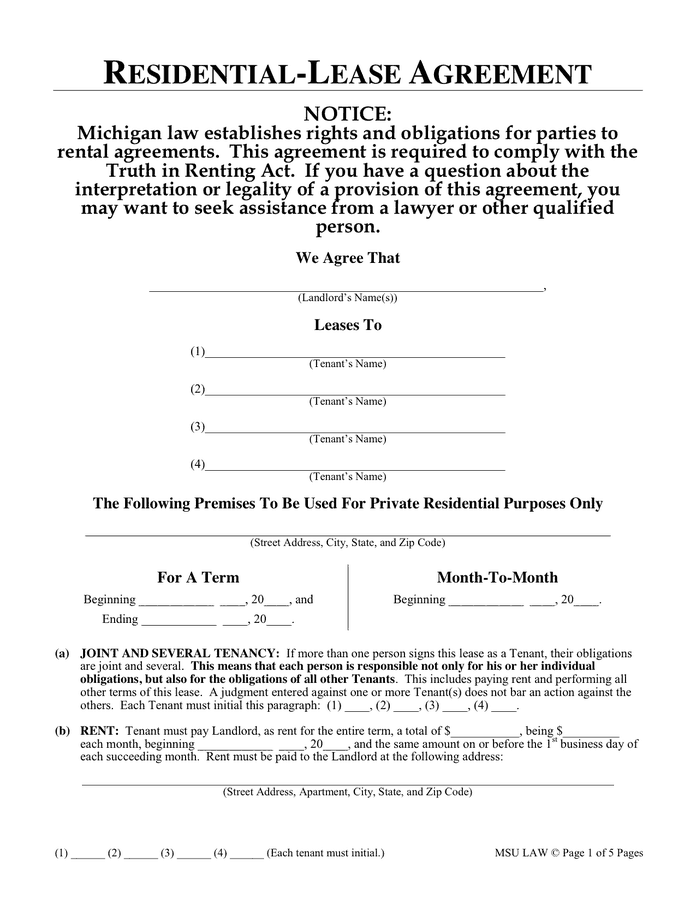 lease agreement template 20