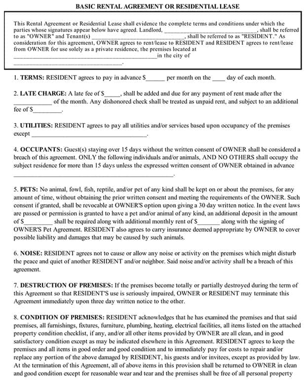 lease agreement template 6