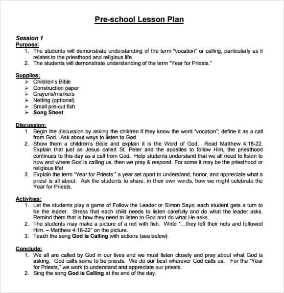 lesson plan template 6