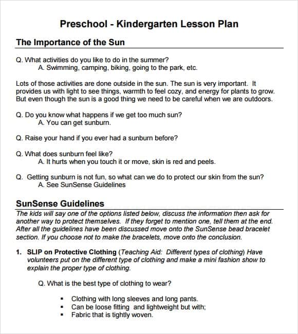 lesson plan template 8