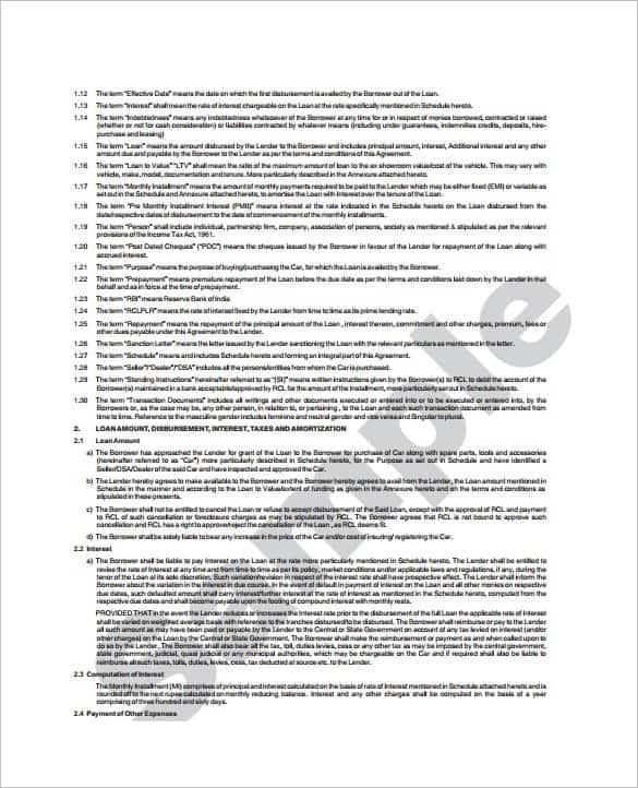 loan agreement template 14