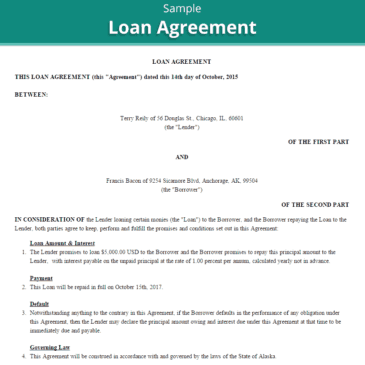 20+ Loan Agreement Templates