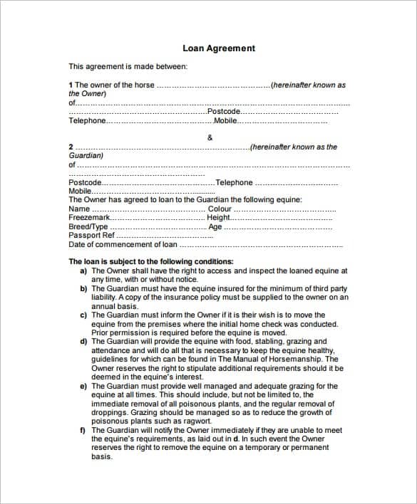 loan agreement template 6