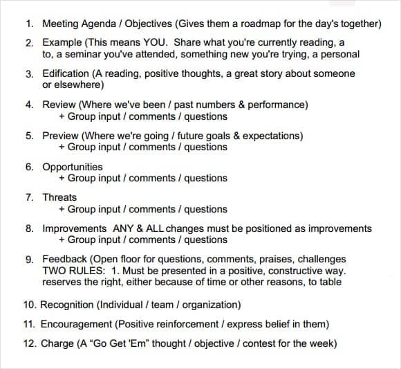 meeting agenda template 8