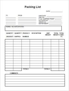 14+ Packing List Templates - Word Excel PDF Formats