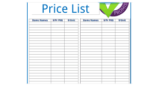 20+ Price list templates - Word Excel PDF Formats