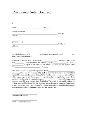 promissory note template 2