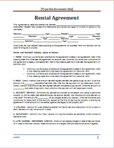 20+ Rental Agreement Templates - Word Excel PDF Formats