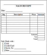 sales receipt template 4