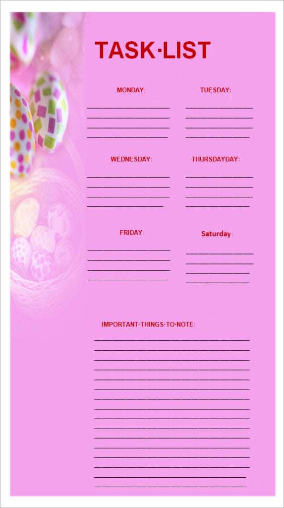 task list template 8