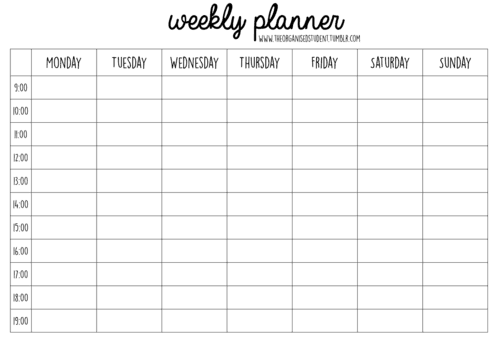 weekly planner template image 2