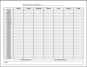 10+ Weekly Planner Templates - Word Excel PDF Formats