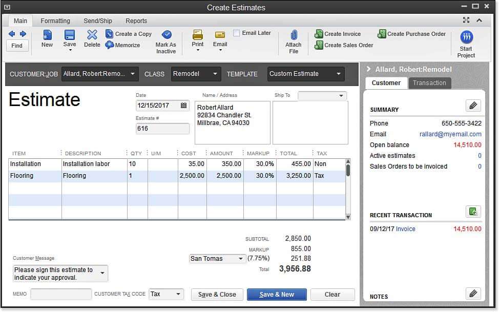 work estimate template 7