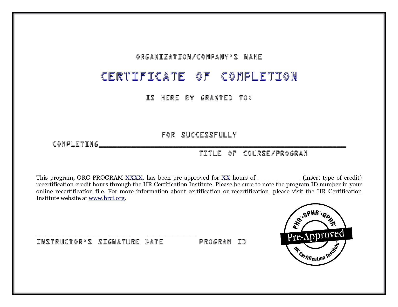  Certificate Of Completion Template Construction 